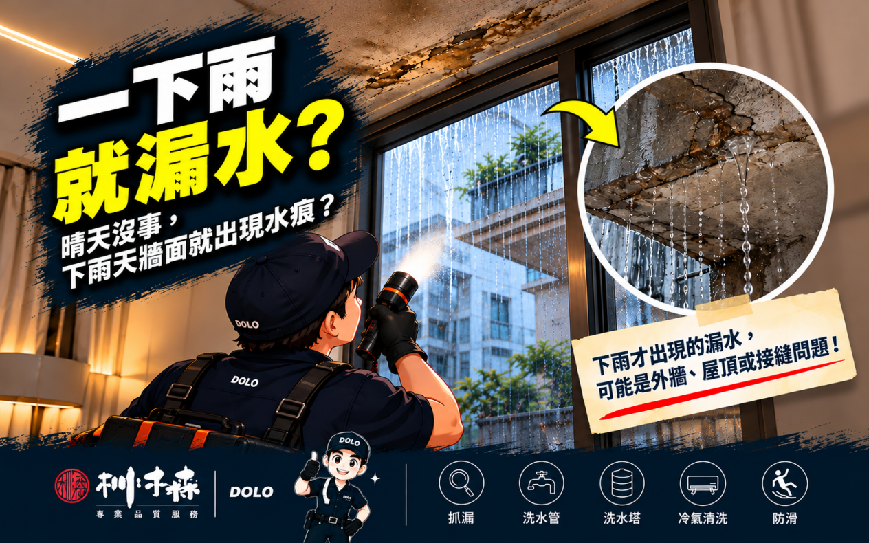 下雨才漏水，該怎麼處理？