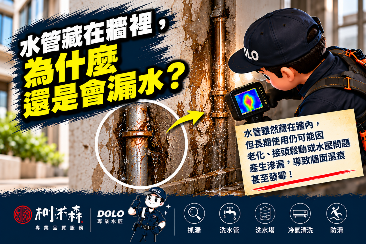 水管藏在牆裡，為什麼還是會漏水？隱藏管線與接頭滲漏問題不能忽略！